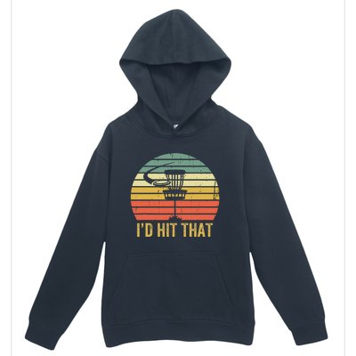 ID Hit That Funny Disc Golf Vintage Frisbee Disc Sport Urban Pullover Hoodie