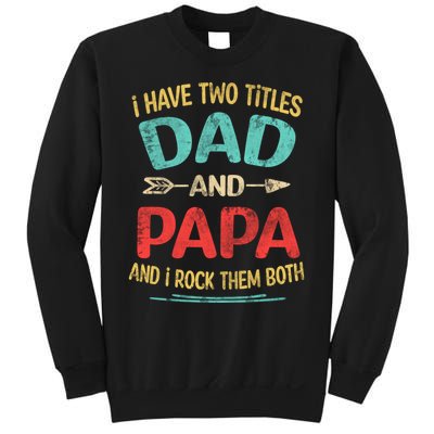 I Have Two Titles Dad And Papa Funny Fathers Day Dad Gift Sweatshirt