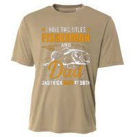 I Have Two Titles Fisherman Dad Bass Fishing Fathers Day Cooling Performance Crew T-Shirt