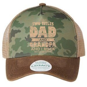 I Have Two Titles Dad And Grandpa Father's Day Best Grandpa Legacy Tie Dye Trucker Hat