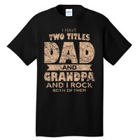 I Have Two Titles Dad And Grandpa Father's Day Best Grandpa Tall T-Shirt