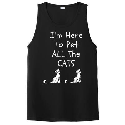 I'm Here To Pet All The Cats PosiCharge Competitor Tank