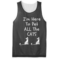I'm Here To Pet All The Cats Mesh Reversible Basketball Jersey Tank