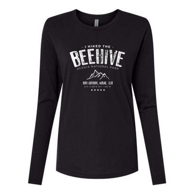 I Hiked The Beehive Trail Vintage Acadia National Park Womens Cotton Relaxed Long Sleeve T-Shirt