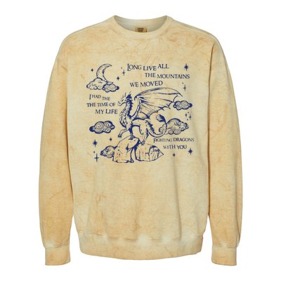 I Had The Time Of My Life Fighting Dragons With You Colorblast Crewneck Sweatshirt