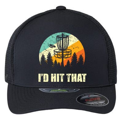 I'd Hit That Funny Disc Golf Vintage Frisbee Disc Sport Flexfit Unipanel Trucker Cap