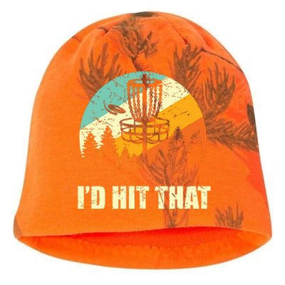 I'd Hit That Funny Disc Golf Vintage Frisbee Disc Sport Kati - Camo Knit Beanie