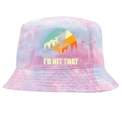 I'd Hit That Funny Disc Golf Vintage Frisbee Disc Sport Tie-Dyed Bucket Hat