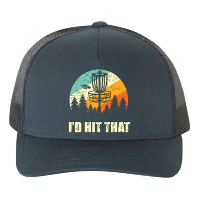 I'd Hit That Funny Disc Golf Vintage Frisbee Disc Sport Yupoong Adult 5-Panel Trucker Hat