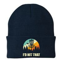 I'd Hit That Funny Disc Golf Vintage Frisbee Disc Sport Knit Cap Winter Beanie