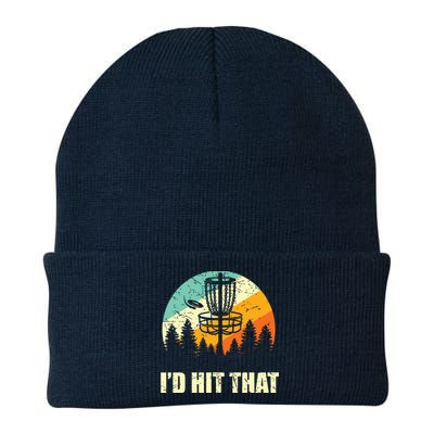 I'd Hit That Funny Disc Golf Vintage Frisbee Disc Sport Knit Cap Winter Beanie