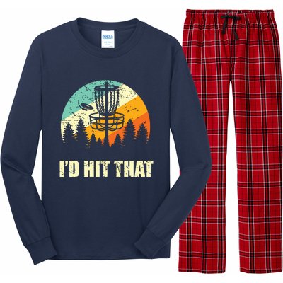 I'd Hit That Funny Disc Golf Vintage Frisbee Disc Sport Long Sleeve Pajama Set