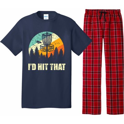 I'd Hit That Funny Disc Golf Vintage Frisbee Disc Sport Pajama Set