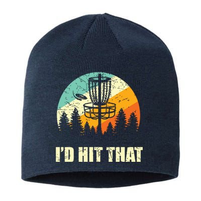 I'd Hit That Funny Disc Golf Vintage Frisbee Disc Sport Sustainable Beanie