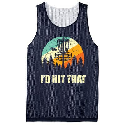 I'd Hit That Funny Disc Golf Vintage Frisbee Disc Sport Mesh Reversible Basketball Jersey Tank