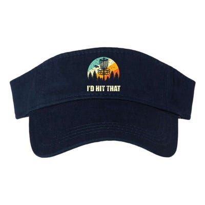 I'd Hit That Funny Disc Golf Vintage Frisbee Disc Sport Valucap Bio-Washed Visor