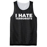 I Hate Terrorists Mesh Reversible Basketball Jersey Tank