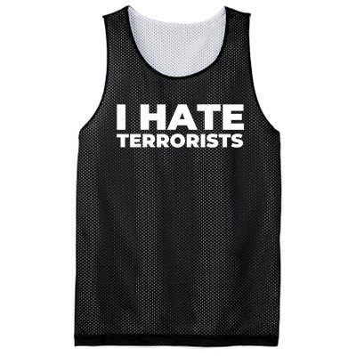 I Hate Terrorists Mesh Reversible Basketball Jersey Tank