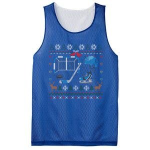 Ice Hockey Ugly Christmas Sweater Ball Sports Player Cute Gift Mesh Reversible Basketball Jersey Tank