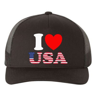 I Heart USA I Love USA Fun United States Of America Yupoong Adult 5-Panel Trucker Hat