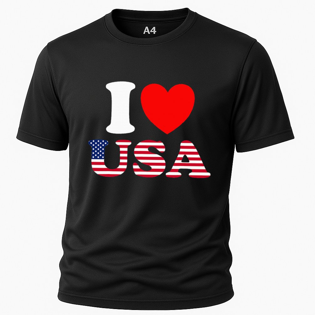I Heart USA I Love USA Fun United States Of America Cooling Performance Crew T-Shirt