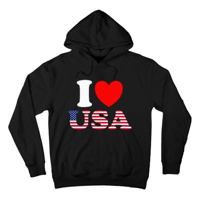 I Heart USA I Love USA Fun United States Of America Hoodie