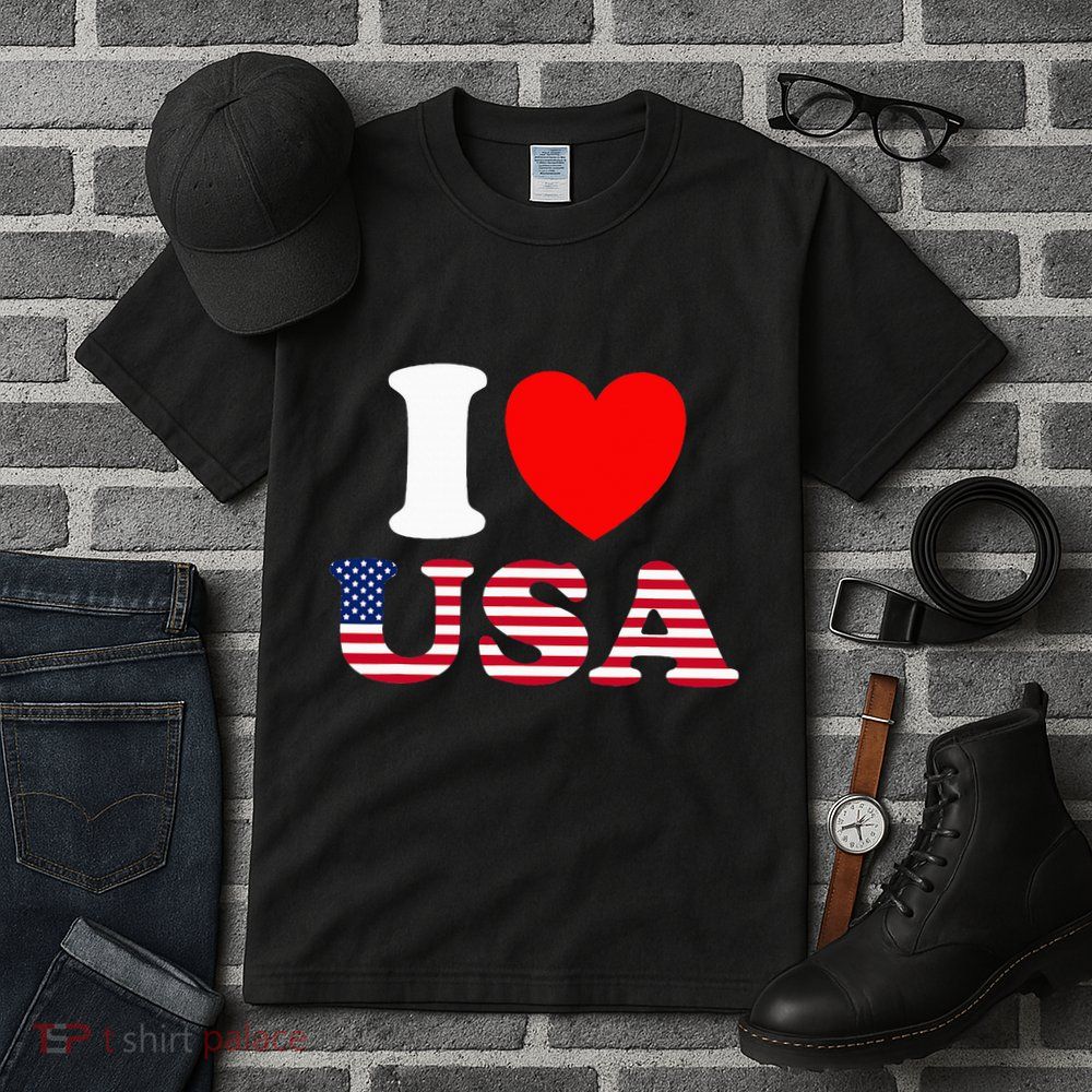 I Heart USA I Love USA Fun United States Of America Tall T-Shirt