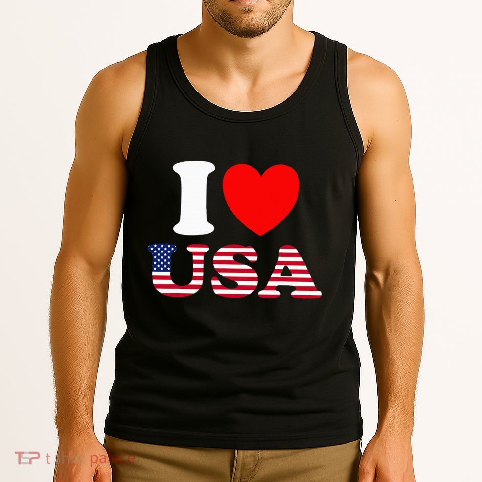 I Heart USA I Love USA Fun United States Of America Tank Top