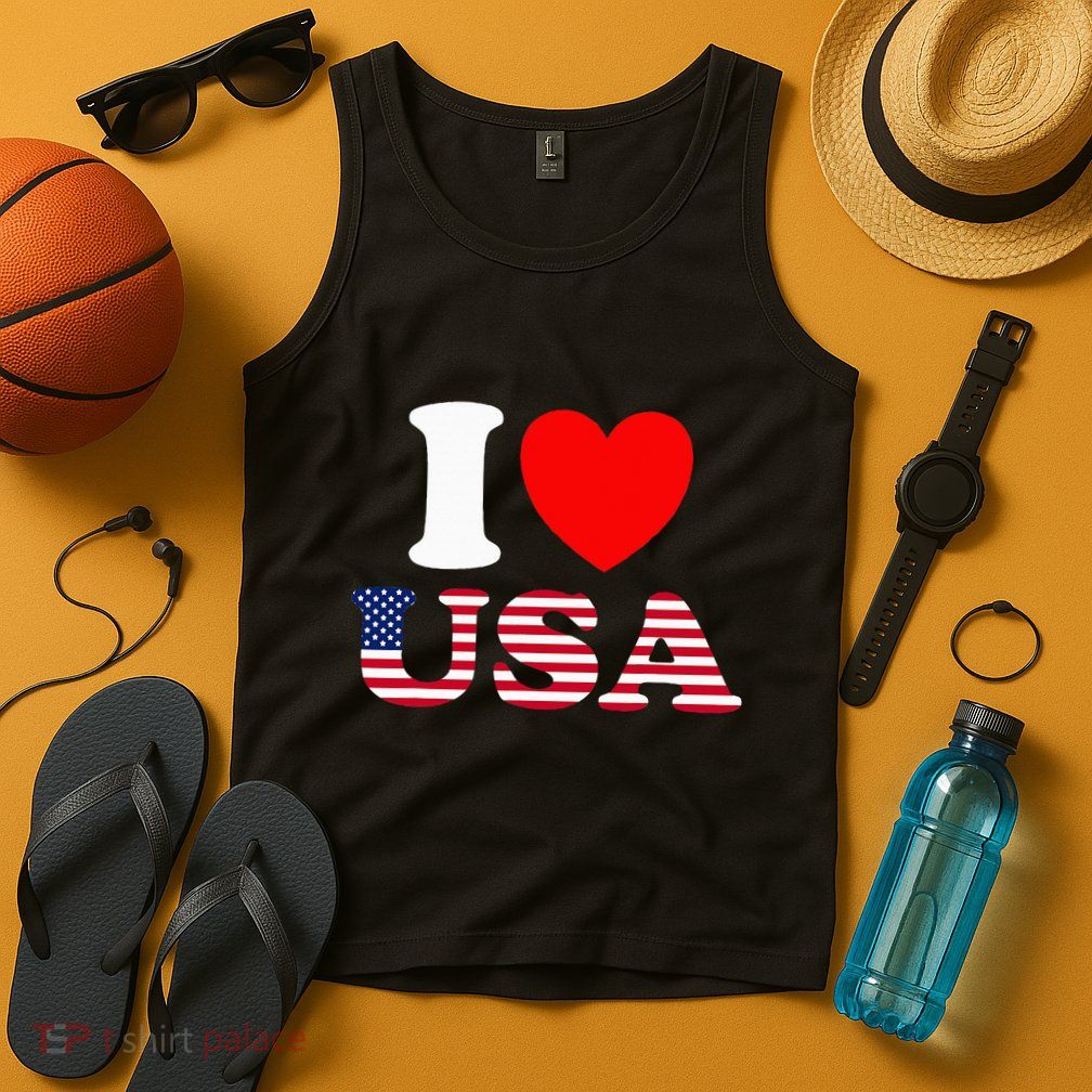 I Heart USA I Love USA Fun United States Of America Tank Top