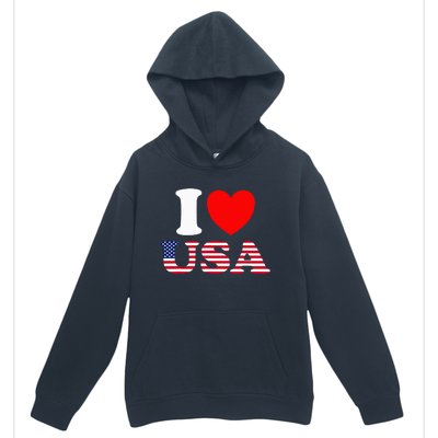 I Heart USA I Love USA Fun United States Of America Urban Pullover Hoodie