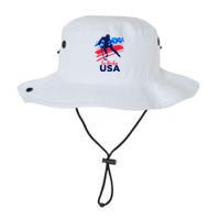 Ice Hockey USA Support The Team USA Flag Hockey Lover Legacy Cool Fit Booney Bucket Hat