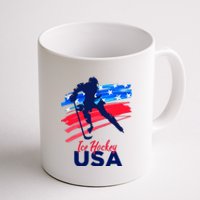 Ice Hockey USA Support The Team USA Flag Hockey Lover Coffee Mug