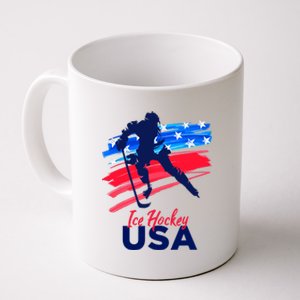 Ice Hockey USA Support The Team USA Flag Hockey Lover Coffee Mug