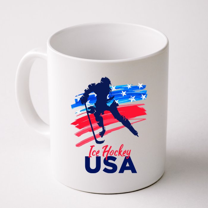 Ice Hockey USA Support The Team USA Flag Hockey Lover Coffee Mug