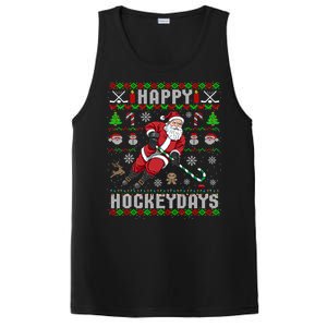 Ice Hockey Ugly Christmas Santa Claus Happy Hockeydays Gift PosiCharge Competitor Tank