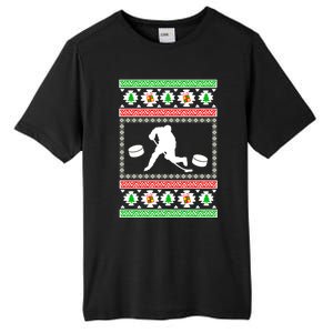 Ice Hockey Ugly Christmas Gift For Son Daughter Funny Gift Tall Fusion ChromaSoft Performance T-Shirt