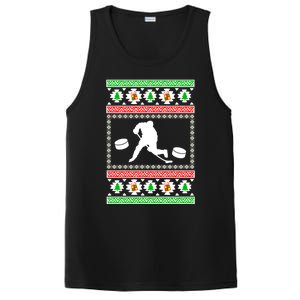 Ice Hockey Ugly Christmas Gift For Son Daughter Funny Gift PosiCharge Competitor Tank