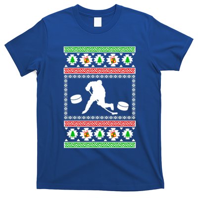 Ice Hockey Ugly Christmas Gift For Son Daughter Funny Gift T-Shirt