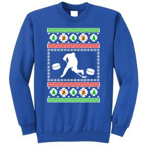 Ice Hockey Ugly Christmas Gift For Son Daughter Funny Gift Tall Sweatshirt