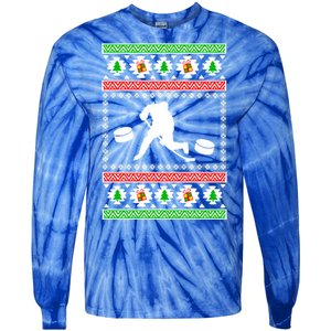 Ice Hockey Ugly Christmas Gift For Son Daughter Funny Gift Tie-Dye Long Sleeve Shirt