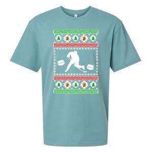 Ice Hockey Ugly Christmas Gift For Son Daughter Funny Gift Sueded Cloud Jersey T-Shirt