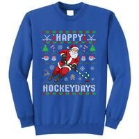 Ice Hockey Ugly Christmas Santa Claus Happy Hockeydays Gift Sweatshirt