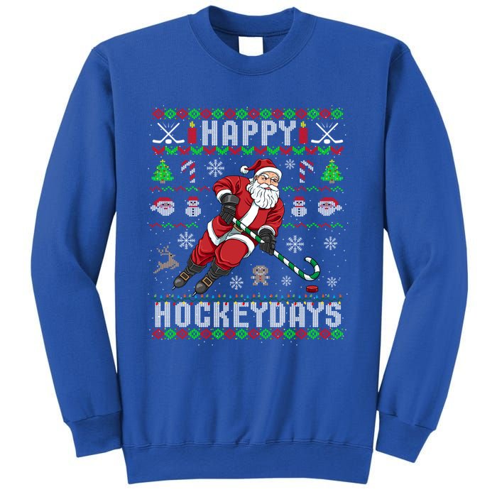 Ice Hockey Ugly Christmas Santa Claus Happy Hockeydays Gift Sweatshirt