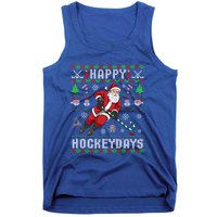 Ice Hockey Ugly Christmas Santa Claus Happy Hockeydays Gift Tank Top