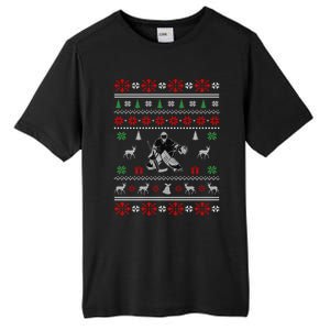 Ice Hockey Ugly Christmas Design Hockey Christmas Gift Cool Gift Tall Fusion ChromaSoft Performance T-Shirt