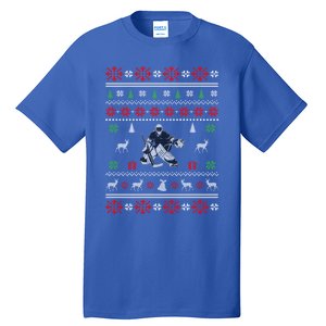 Ice Hockey Ugly Christmas Design Hockey Christmas Gift Cool Gift Tall T-Shirt