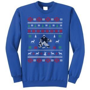 Ice Hockey Ugly Christmas Design Hockey Christmas Gift Cool Gift Tall Sweatshirt