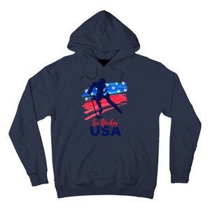 Ice Hockey Usa Support The Team Gift Usa Flag Hockey Lover Meaningful Gift Hoodie