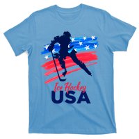 Ice Hockey Usa Support The Team Gift Usa Flag Hockey Lover Meaningful Gift T-Shirt