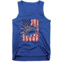 Ice Hockey Usa Flag Sports Fans Patriotic Gift Tank Top